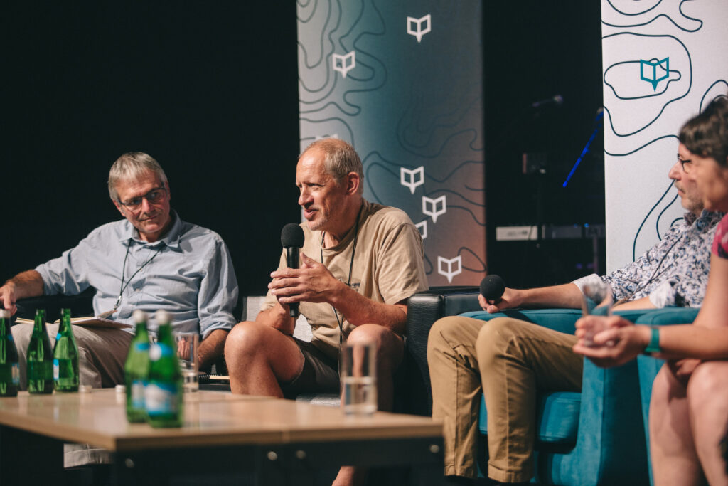 Panel (Nie)przezroczysty tłumacz, Festiwal Tłumaczy Olgi Tokarczuk. Fot. Jerzy Wypych