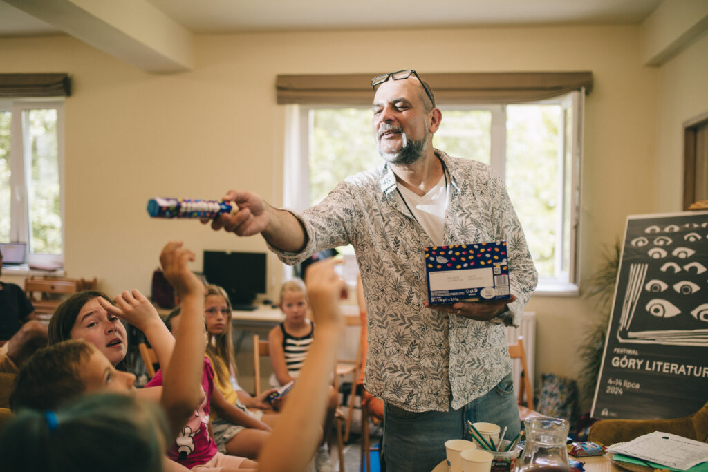 Warsztaty dla dzieci, Festiwal Tłumaczy Olgi Tokarczuk. Fot. Jerzy Wypych